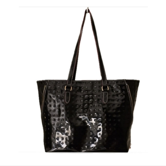 Arcadia Large Black Leather Convertible Tote Bag - Picture 4 of 11